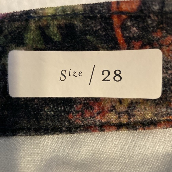 Anthropologie Pilcro Velvet Floral Jeans Pants Size 28 - Picture 5 of 7